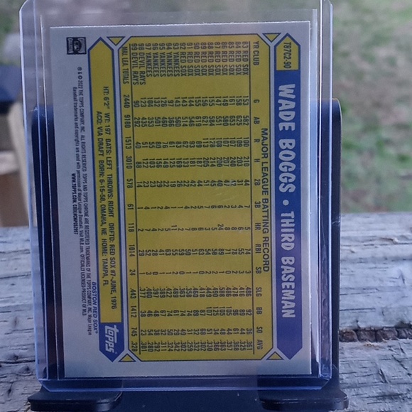 Wade boggs autographed baseball card - Picture 2 of 2